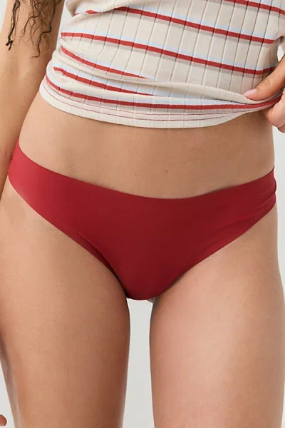 Out From Under Second Skin Fusion Thong In Red, Women's At Urban Outfitters