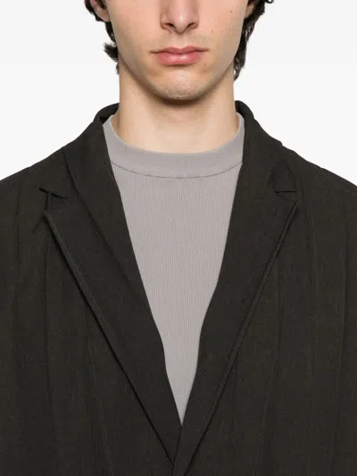 Issey Miyake Pleated Single-breasted Blazer In Multi