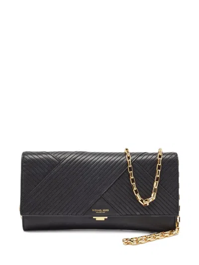 Pre-owned Michael Kors  Quilted Leather Clutch In Black