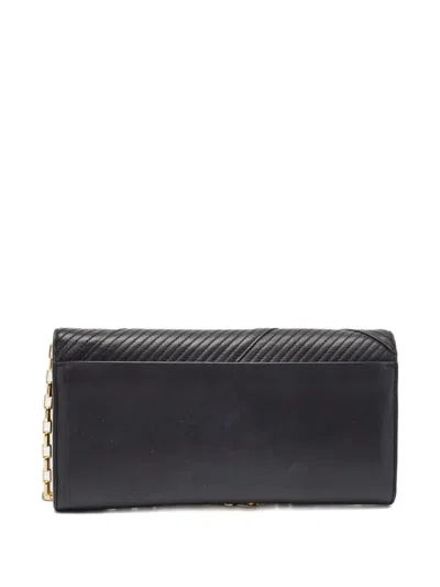 Pre-owned Michael Kors  Quilted Leather Clutch In Black