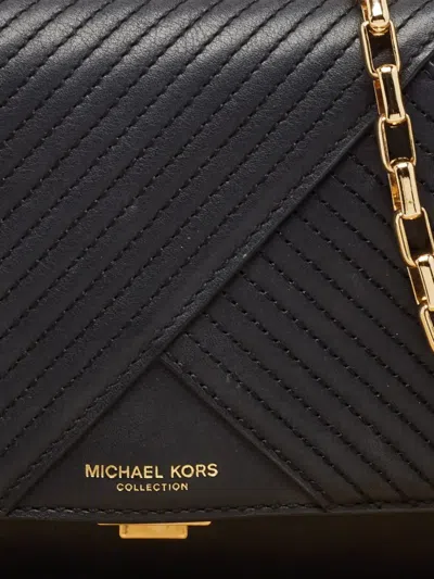 Pre-owned Michael Kors  Quilted Leather Clutch In Black