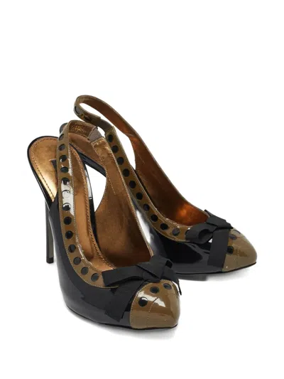 Pre-owned D&g  110mm Patent-leather Bow-detail Pumps