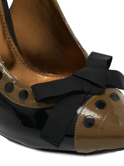 Pre-owned D&g  110mm Patent-leather Bow-detail Pumps