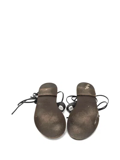 Pre-owned Valentino Garavani Lace-up Leather Sandals