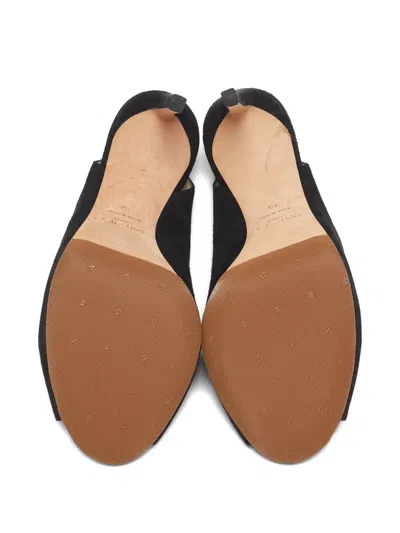 Pre-owned Jimmy Choo 130mm Suede Slingback Pumps In Black