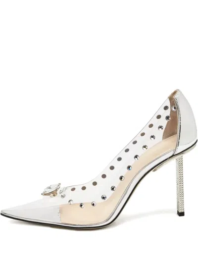 Pre-owned Mach&mach Crystal-embellished Leather Pumps