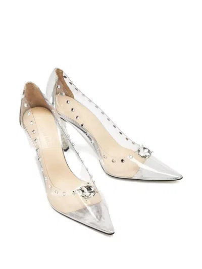Pre-owned Mach&mach Crystal-embellished Leather Pumps