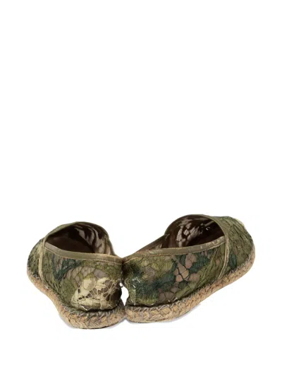 Pre-owned Valentino Garavani Floral-lace Ballet Flats