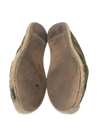 Pre-owned Valentino Garavani Floral-lace Ballet Flats