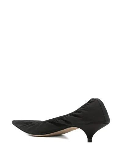 The Row Black Liisa Kitten Heels In Black