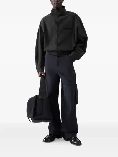 Jacquemus Cropped Button-up Jacket In Black