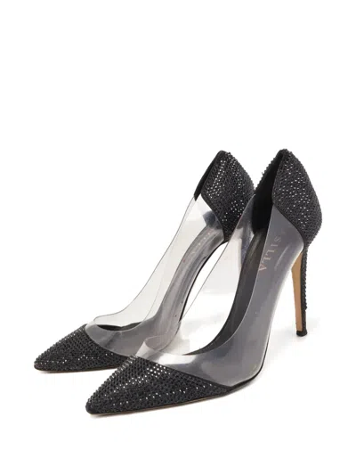 Pre-owned Le Silla 2024 Crystal Pumps In Black