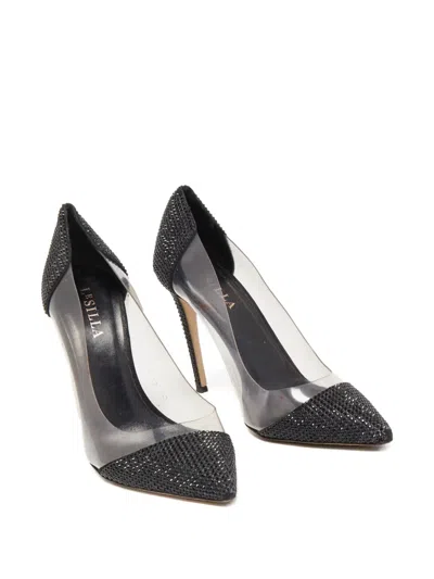 Pre-owned Le Silla 2024 Crystal Pumps In Black