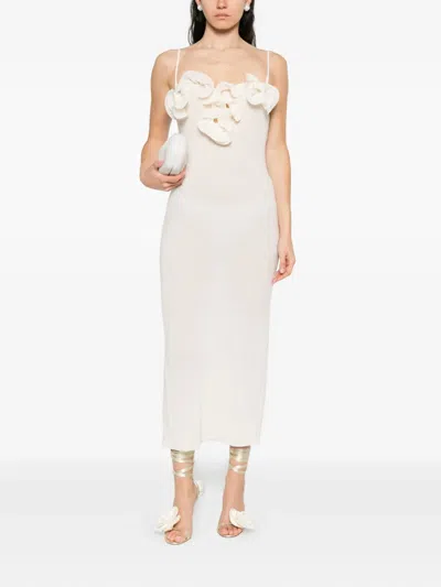Magda Butrym Floral-appliqué Midi Dress