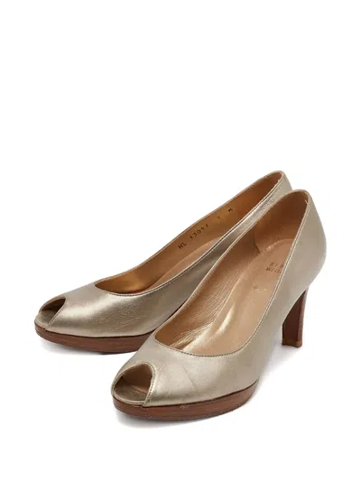 Pre-owned Stuart Weitzman  Leather Peep-toe Pumps