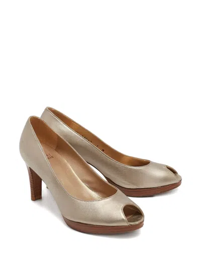 Pre-owned Stuart Weitzman  Leather Peep-toe Pumps