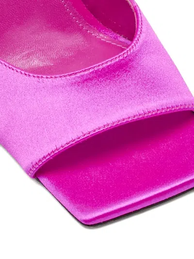 Pre-owned Attico  110mm Square-toe Satin Sandals