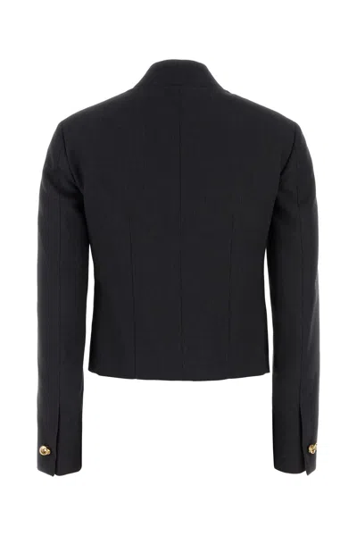 Bottega Veneta Giacca In Misto Cotone Grafite Donna