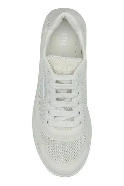 Prada Sneakers In Rete Bianca  Donna In White