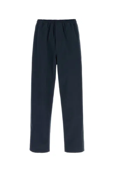 Prada Pantalone In Cotone Blu Navy Uomo In Blue