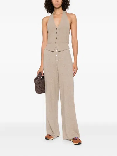 Guest In Residence Halterneck Vest In Animal Print