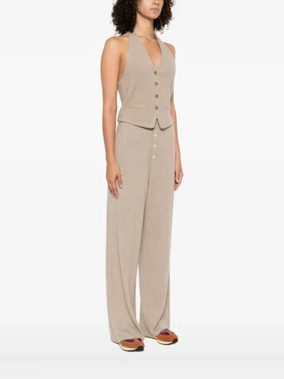 Guest In Residence Halterneck Vest In Animal Print