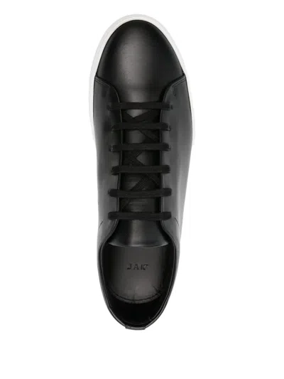 Jak Royal Leather Sneakers In Black