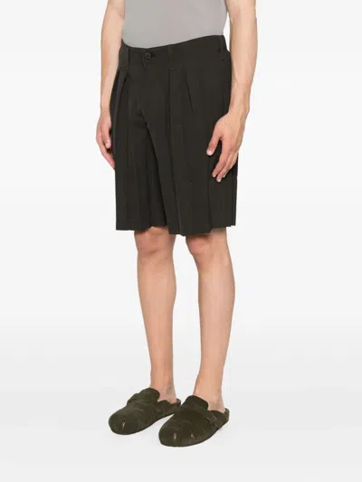 Issey Miyake Pleated Shorts In Black