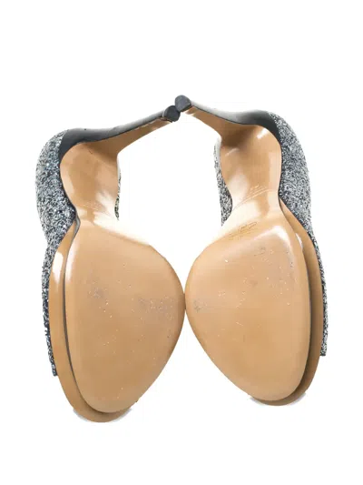 Pre-owned Nicholas Kirkwood  130mm Glittered Peep-toe Pumps