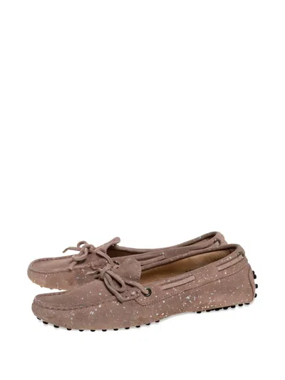 Pre-owned Tod's Vintage  Suede Loafers In Pink
