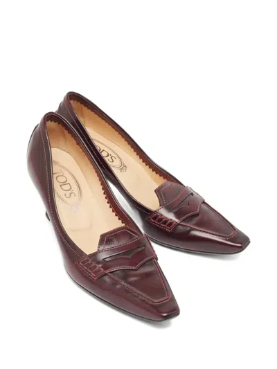 Pre-owned Tod's Vintage Pointed-toe Penny Keeper Pumps