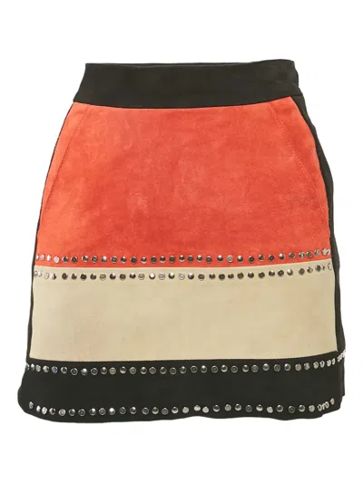 Pre-owned Maje  Suede Studded Skirt