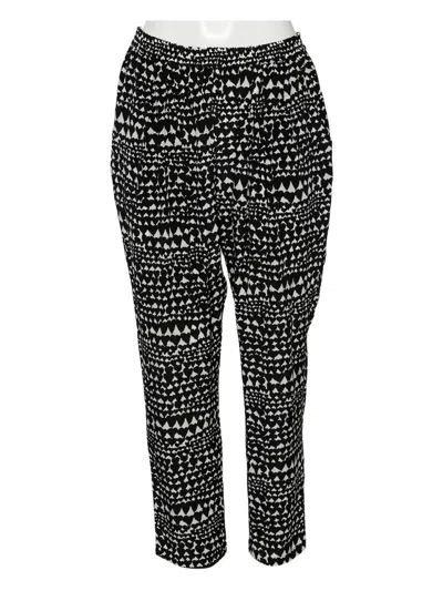 Pre-owned Stella Mccartney Silk Straight-leg Trousers In Black