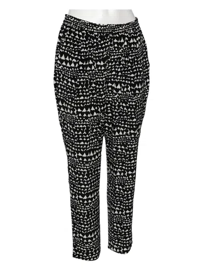 Pre-owned Stella Mccartney Silk Straight-leg Trousers In Black