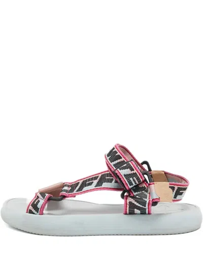 Pre-owned Off-white Canvas Platform Sandals