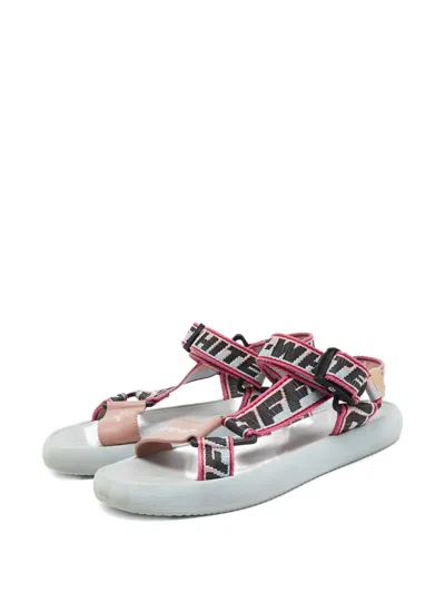 Pre-owned Off-white Canvas Platform Sandals