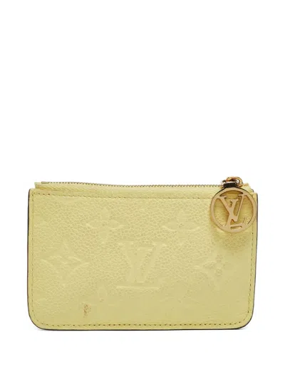 Pre-owned Louis Vuitton Romy Cardholder In Yellow