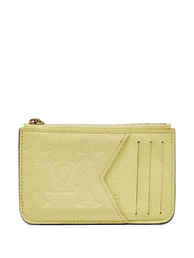 Pre-owned Louis Vuitton Romy Cardholder In Yellow