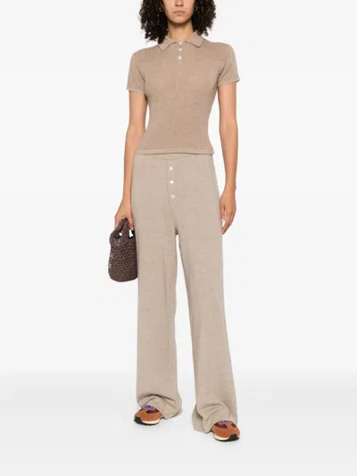 Guest In Residence Cashmere Straight-leg Trousers In Brown