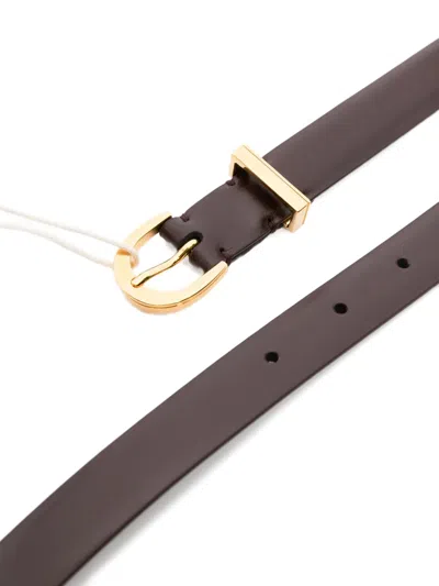 Khaite Leather Belts In Brown