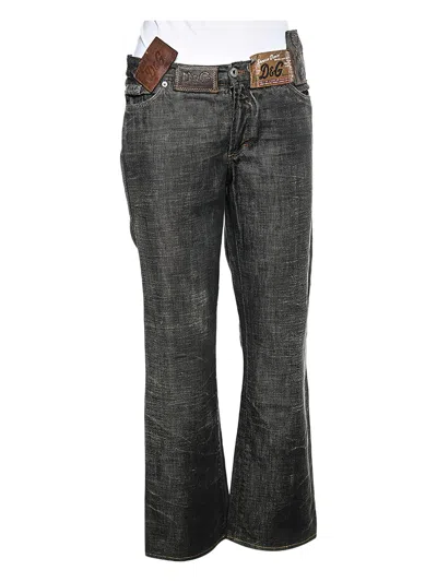 Pre-owned D&g Vintage  Five-pockets Jeans In Black