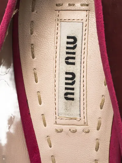 Pre-owned Miu Miu 130mm Tassel-detail Platform Pumps In Red
