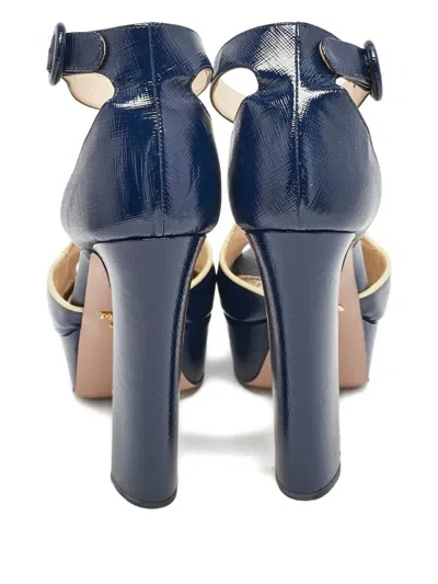 Pre-owned Prada 140mm Patent-leather Platform Sandals