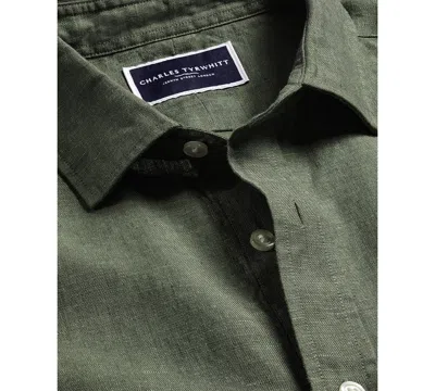 Charles Tyrwhitt Men's  Pure Short Sleeve Shirt In Green