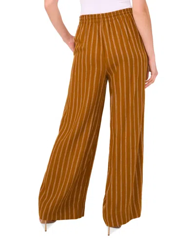 1.state Women's Striped Drawstring-waist Wide Leg Pants