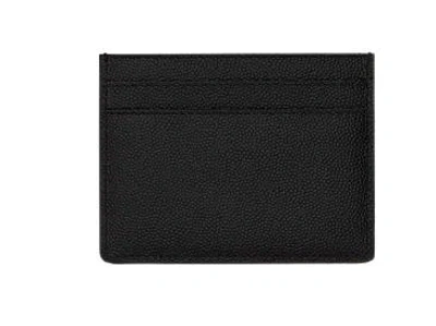 Saint Laurent Black Leather Cardholder