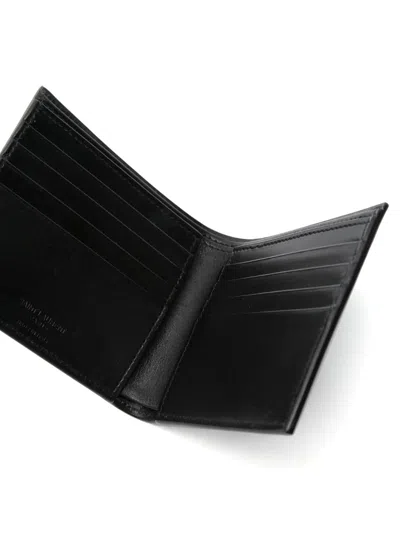 Saint Laurent Black Leather Wallets