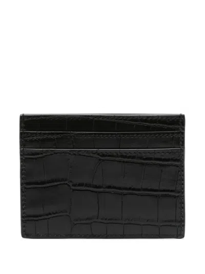 Saint Laurent Black Leather Wallets