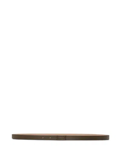 Victoria Beckham Logo-buckle Leather Belt In Green
