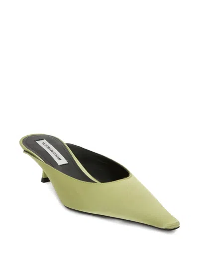 Victoria Beckham 45mm Sloan Pointed-toe Satin Mules
